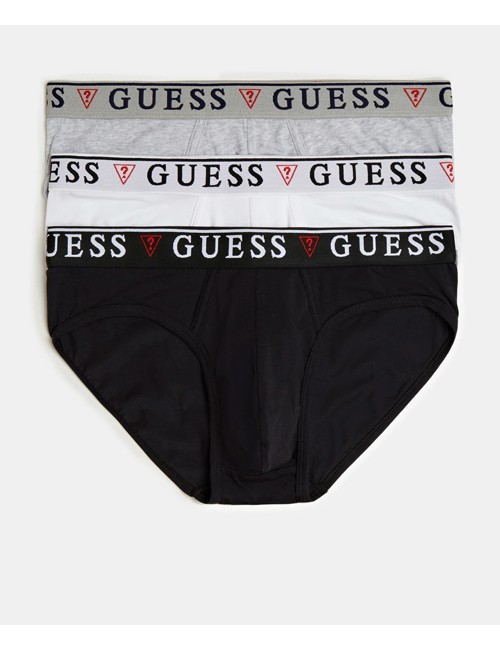 Guess - slip uomo 3packs u97g00 jr003 nero bianco grigio