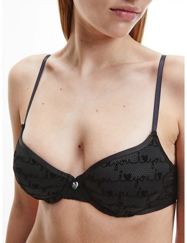 Ck - reggiseno scollo profondo semimbottito 000qf6715e-ve6