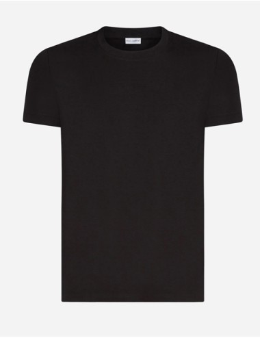 Dolce&gabbana - t-shirt girocollo strech cotton n8a09j o0024 nero