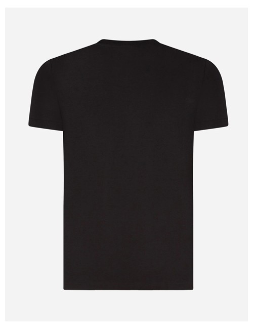 Dolce&gabbana - t-shirt girocollo strech cotton n8a09j o0024 nero