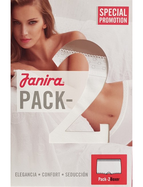 Janira - bi-pack 2 boxer esencial 1031671 bianco