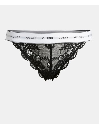 Guess - slip brasiliano in pizzo o97e01 pz01c a996 nero