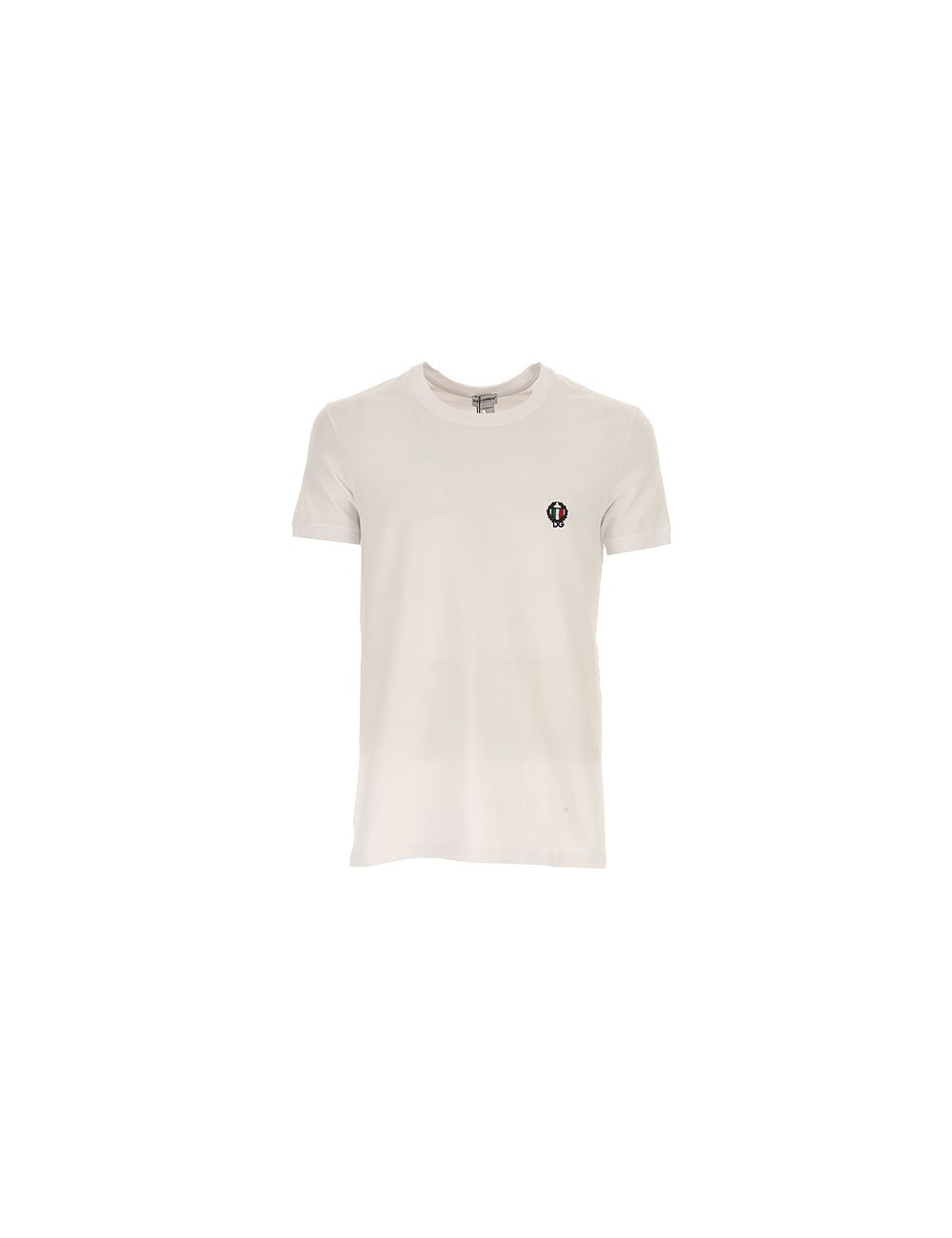 Dolce&gabbana - t-shirt girocollo jersey cotone bielastico n8a03j o0020 bianco