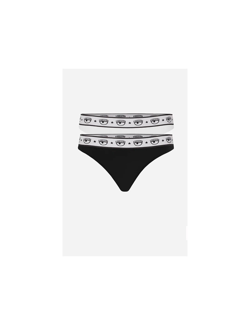 Chiaraferragni - slip bipack logomania 4702 3224 1555 bianco/nero