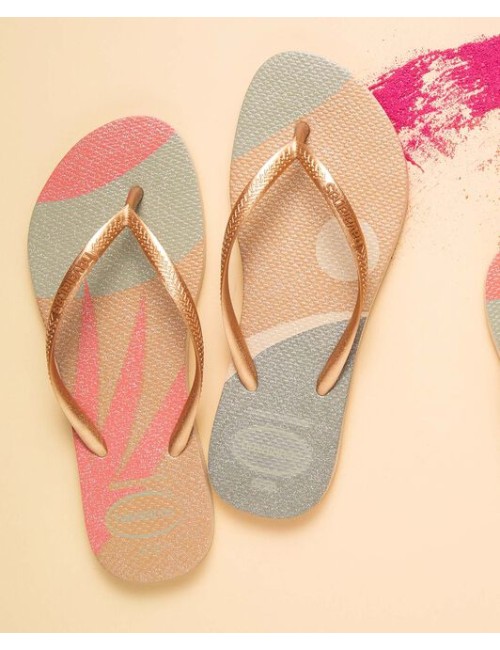 Havaianas - slim palette glow sand grey/golden 4145766.9877 f17