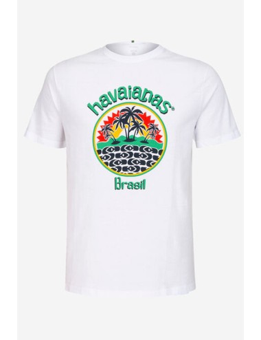 Havaianas - t-shirt round patch white 4146451.0001