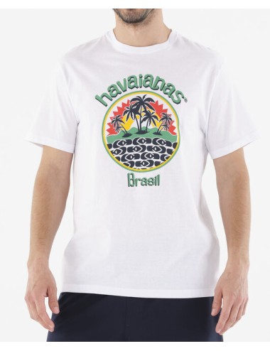 Havaianas - t-shirt round patch white 4146451.0001