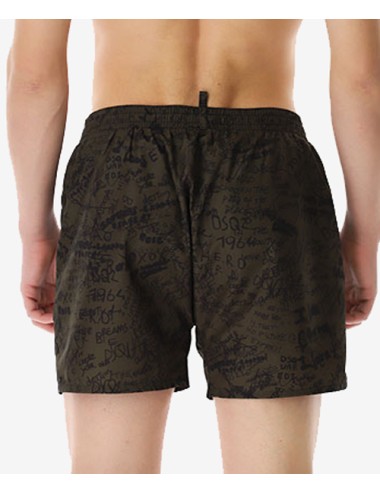 Dsquared2 - boxer corto all over d7bn544190 308 militare