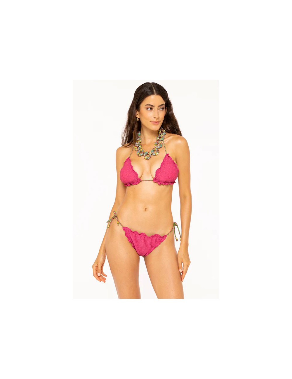 4giveness - bikini triangolo e slip laccetti must have fuxia fgbw2358 044