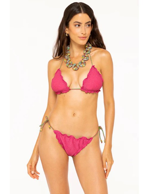 4giveness - bikini triangolo e slip laccetti must have fuxia fgbw2358 044