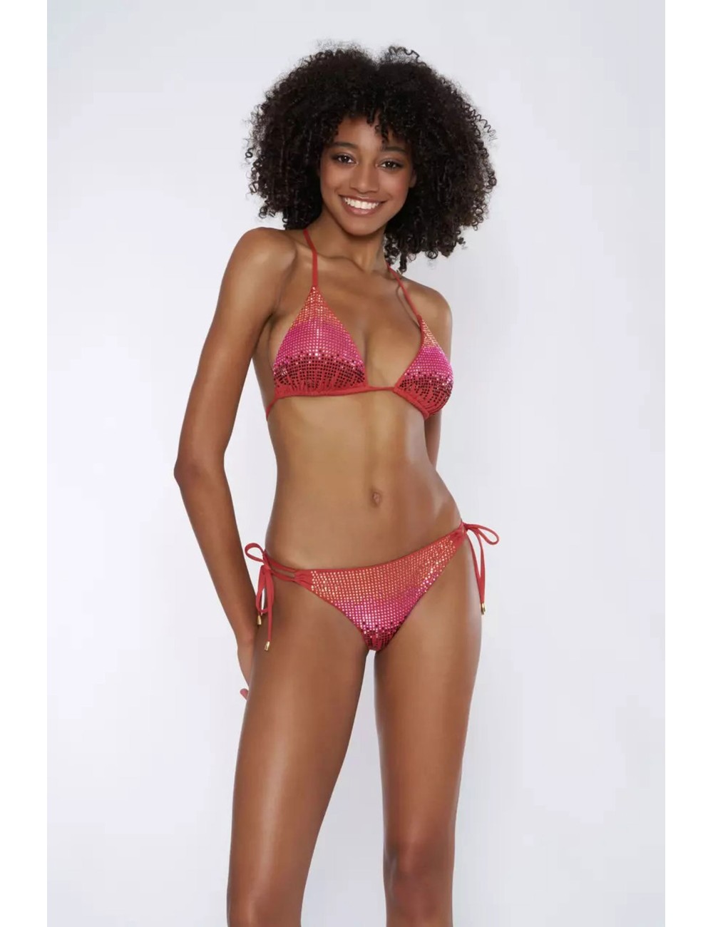 Miss bikini - triangolo full strass + slip brasile v4125s fantastqiue dreams fama