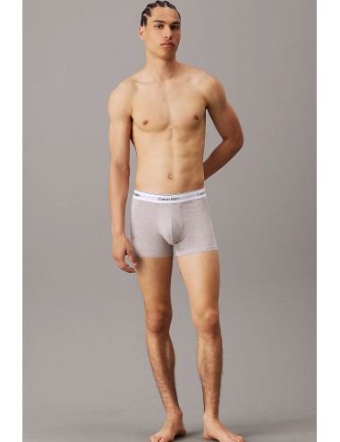 Ck - boxer aderenti in confezione da 3 - modern cotton 000nb3963a-psw  cenere, beige, nero