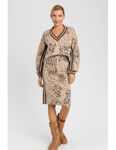 Twinset - felpa animalier jacquard 242li2uaa 11920