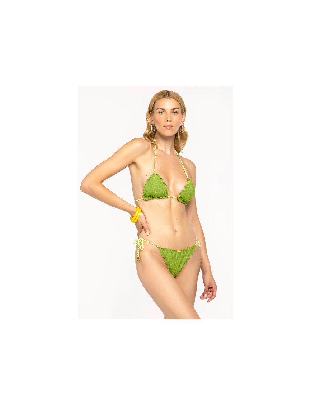 4giveness - bikini triangolo e slip must have fgbw3580 080 verde