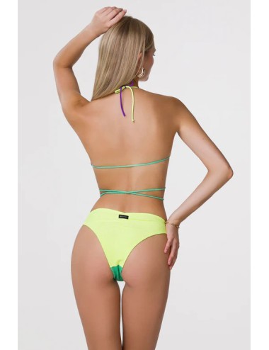 Mefui - bikini triangolo e slip fisso tooled mf24-0200aq verde acqua