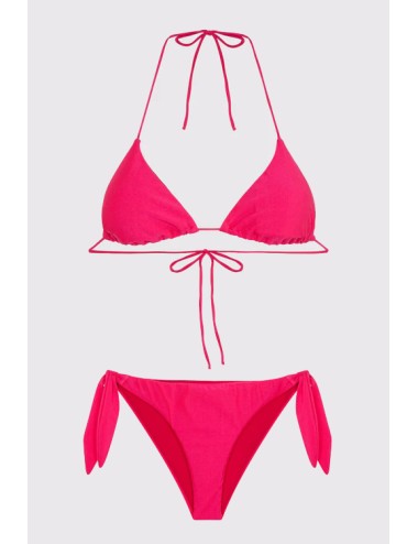 Mefui - bikini triangolo e slip brasiliano con nodi  mf24-1902/1907fx fuxia