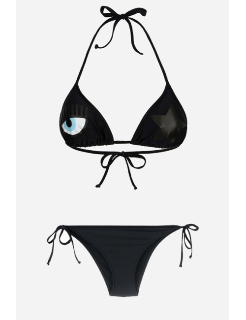 Chiaraferragni - bikini triangolo logo 5706-7106 a0555 nero