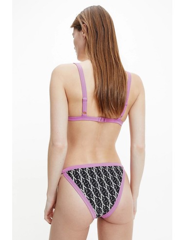 Ck - bikini triangolo e slip ck one kw0kw01747-1704-0gj nero