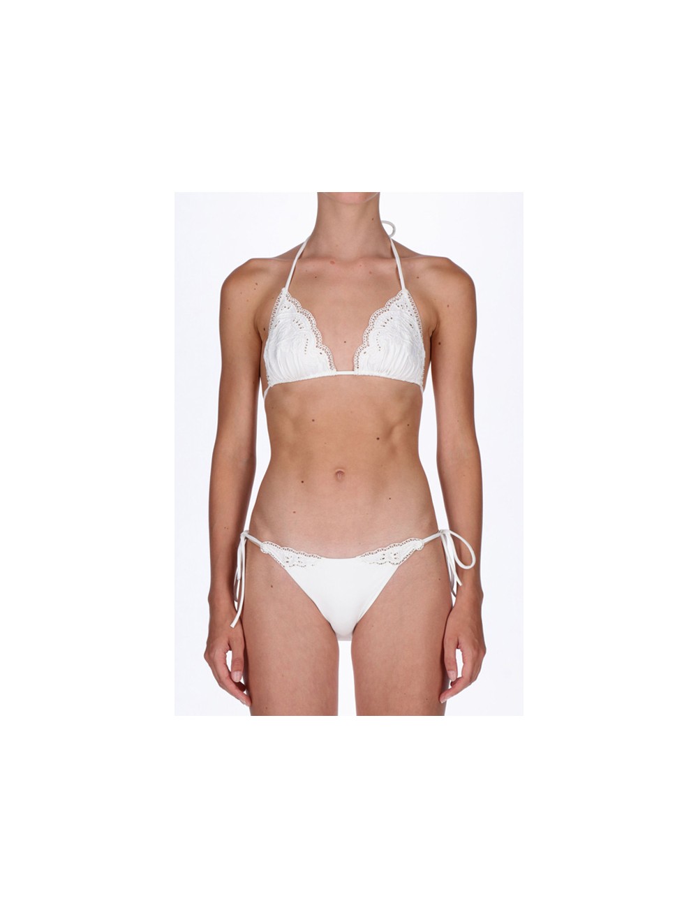 Ermanno scervino - bikini triangolo d404y312itm 10601 bianco