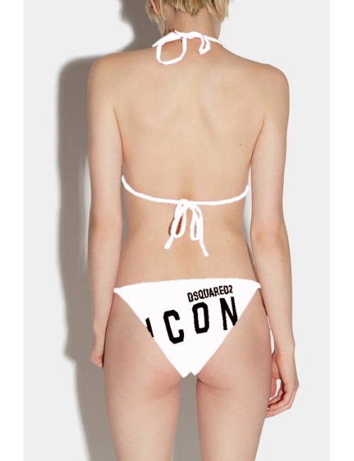 Dsquared2 - bikini triangolo + slip lacci bianco d6bx6336+d6b08336 110