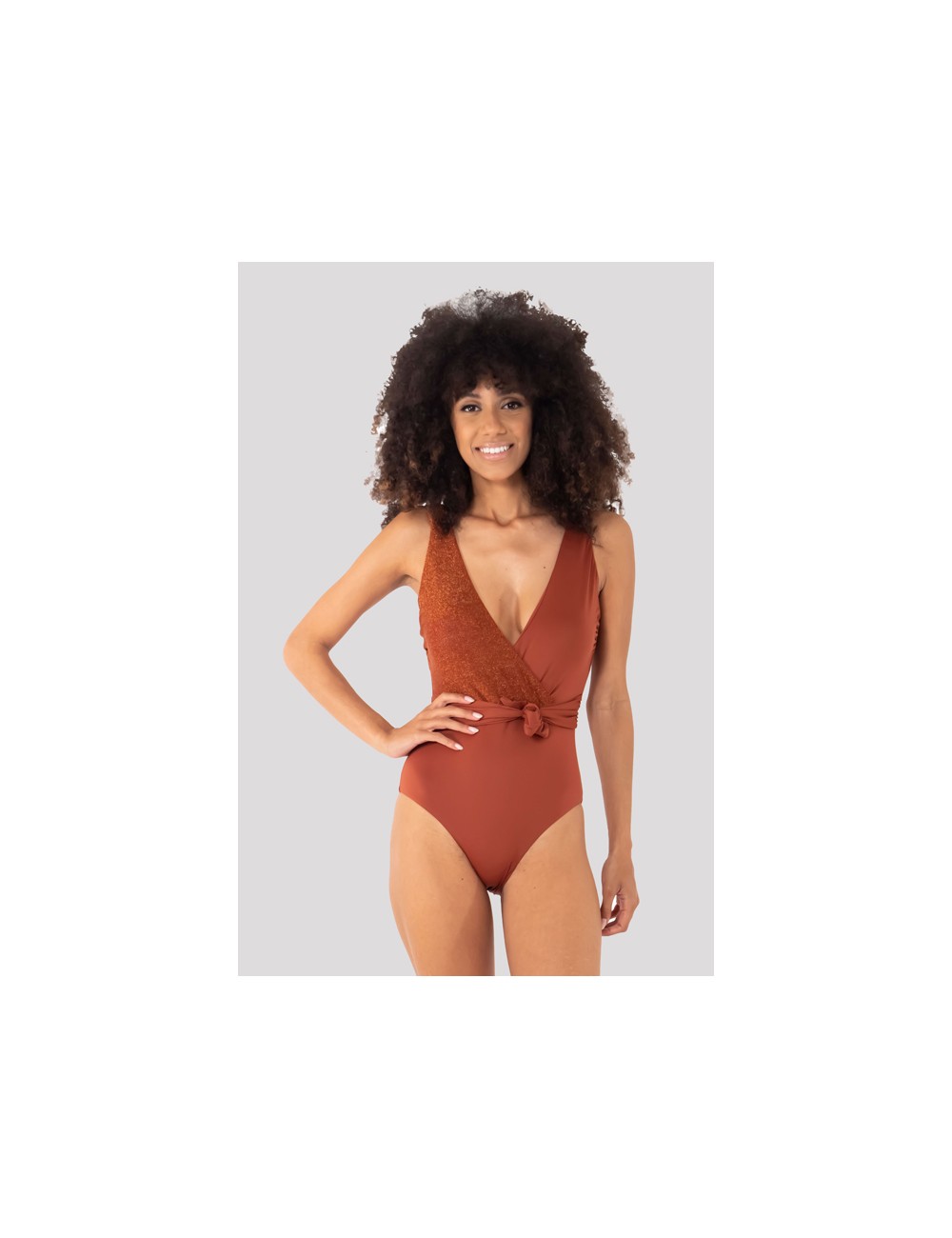 Vacanze italiane - costume intero modellante stella brightness vi23-138 brown