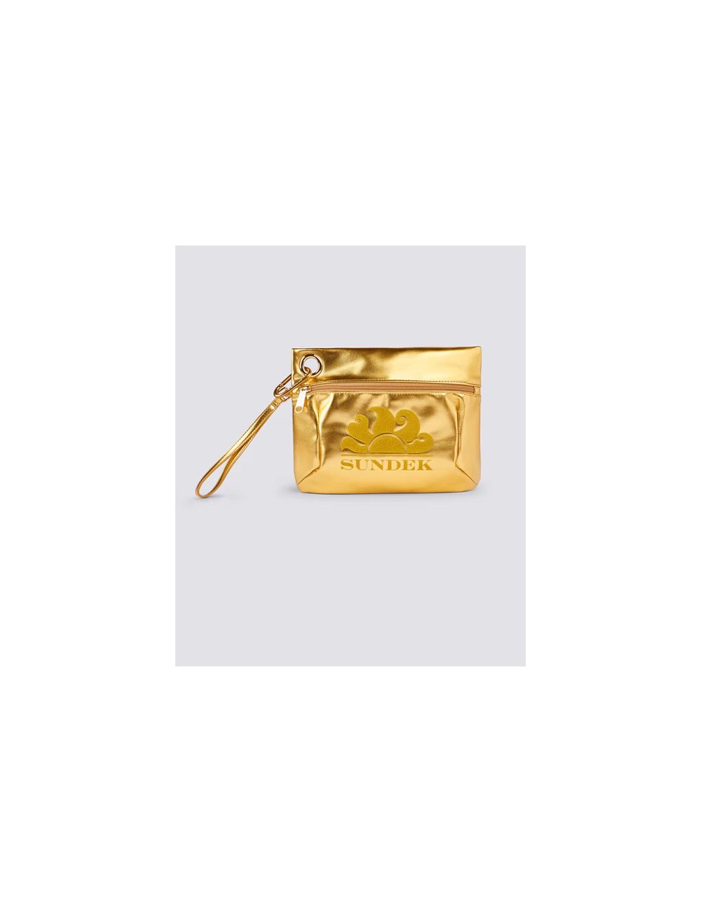 Sundek - pochette laminata con logo aw416abpula 101la gold