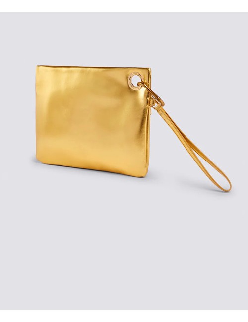 Sundek - pochette laminata con logo aw416abpula 101la gold