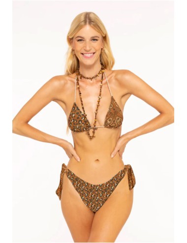 4giveness - bikini triangolo e slip fiocchi indio ocellot fgbw3057 200