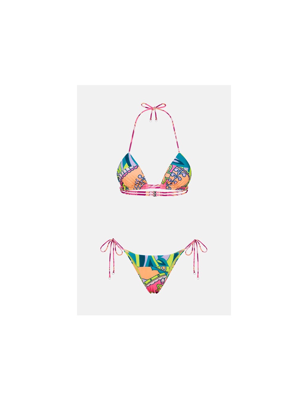 Mefui - bikini triangolo e slip brasiliano regolabile wet mf23-0120x1