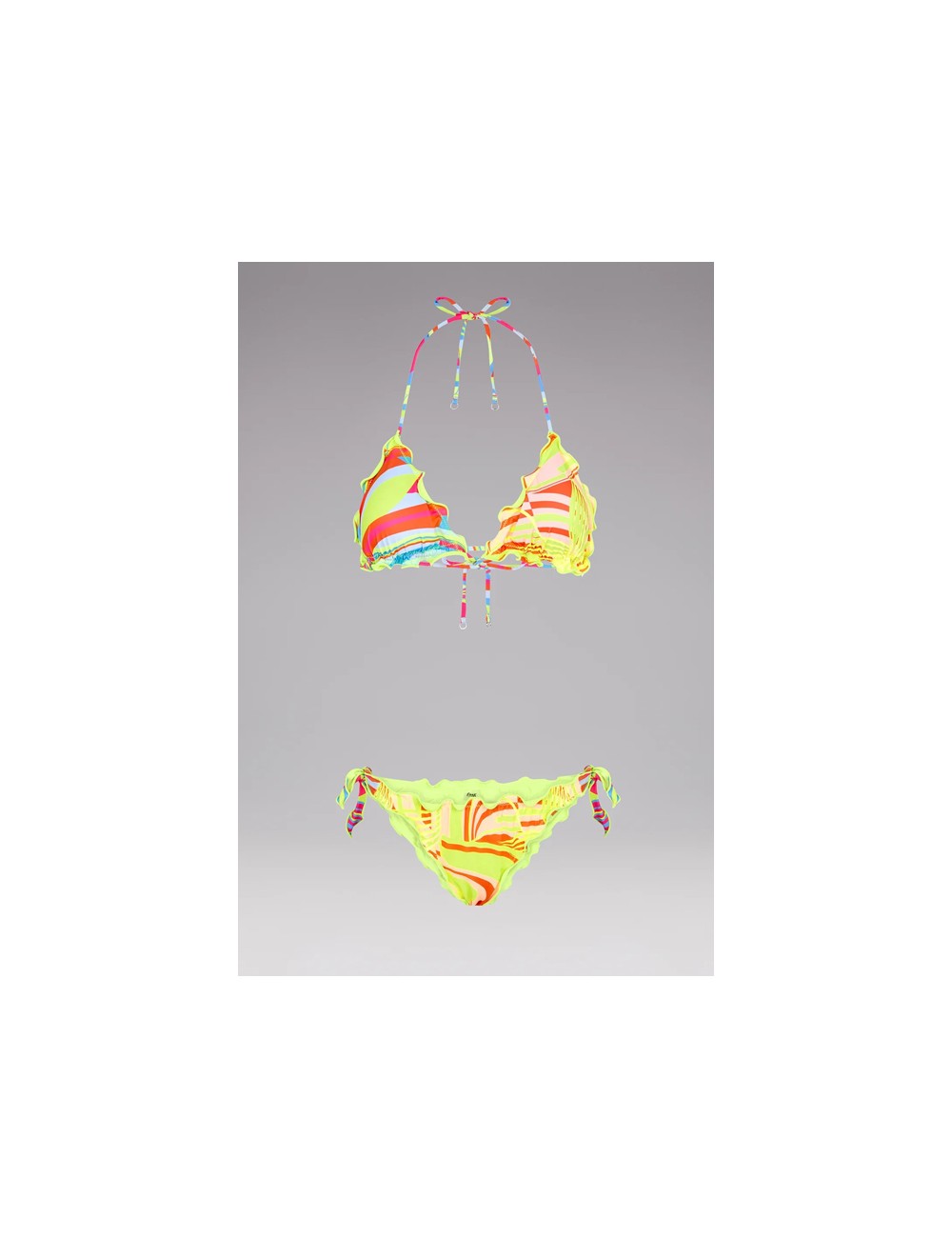 Effek - bikini triangolo e slip nodi brasiliano regolabile frou frou butterfly fk23-1579u