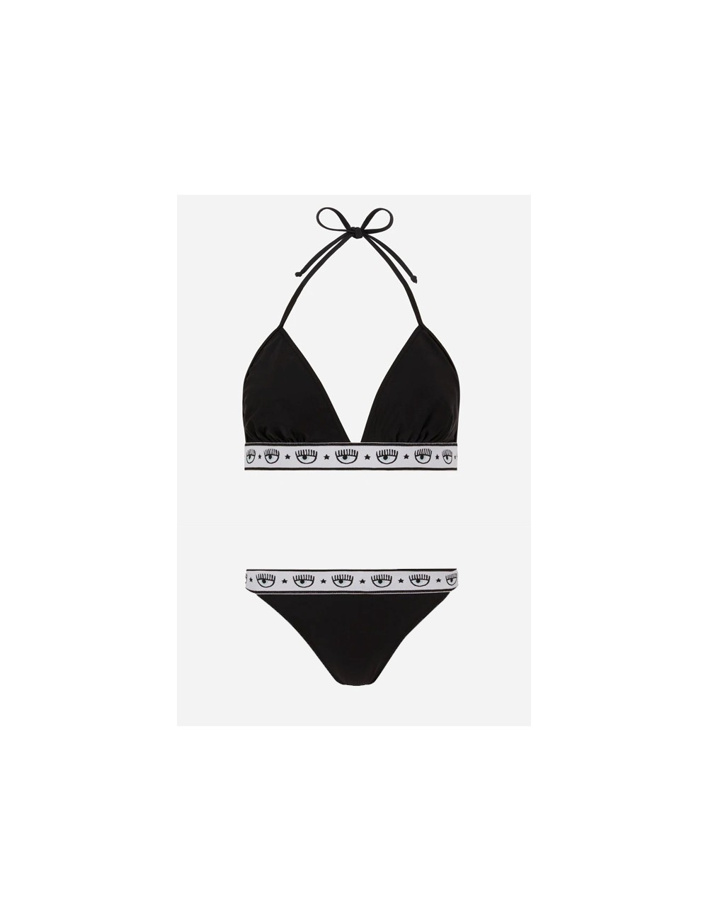 Chiaraferragni - bikini triangolo e slip  logo 5704-7104 5211 a0555 nero