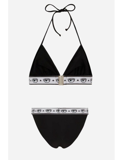 Chiaraferragni - bikini triangolo e slip  logo 5704-7104 5211 a0555 nero