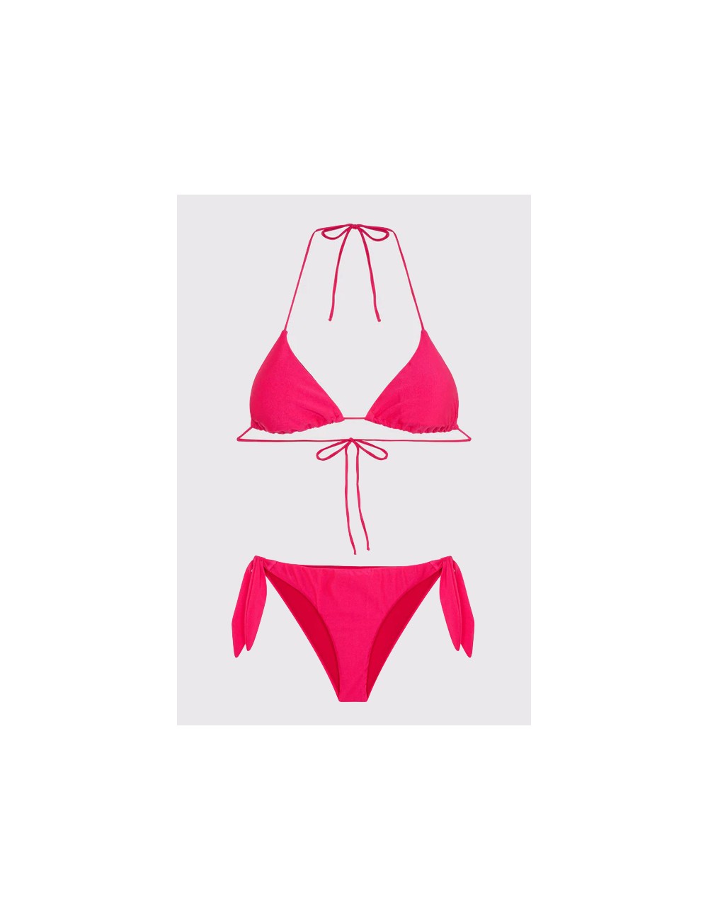 Mefui - bikini triangolo e slip brasiliano con nodi  mf24-1902/1907fx fuxia