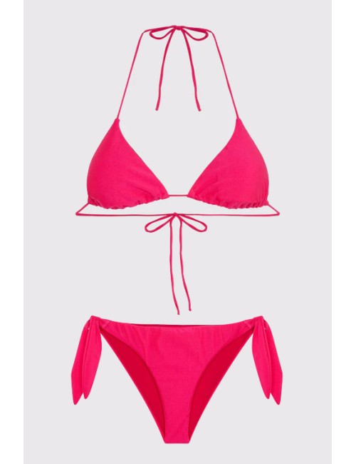 Mefui - bikini triangolo e slip brasiliano con nodi  mf24-1902/1907fx fuxia