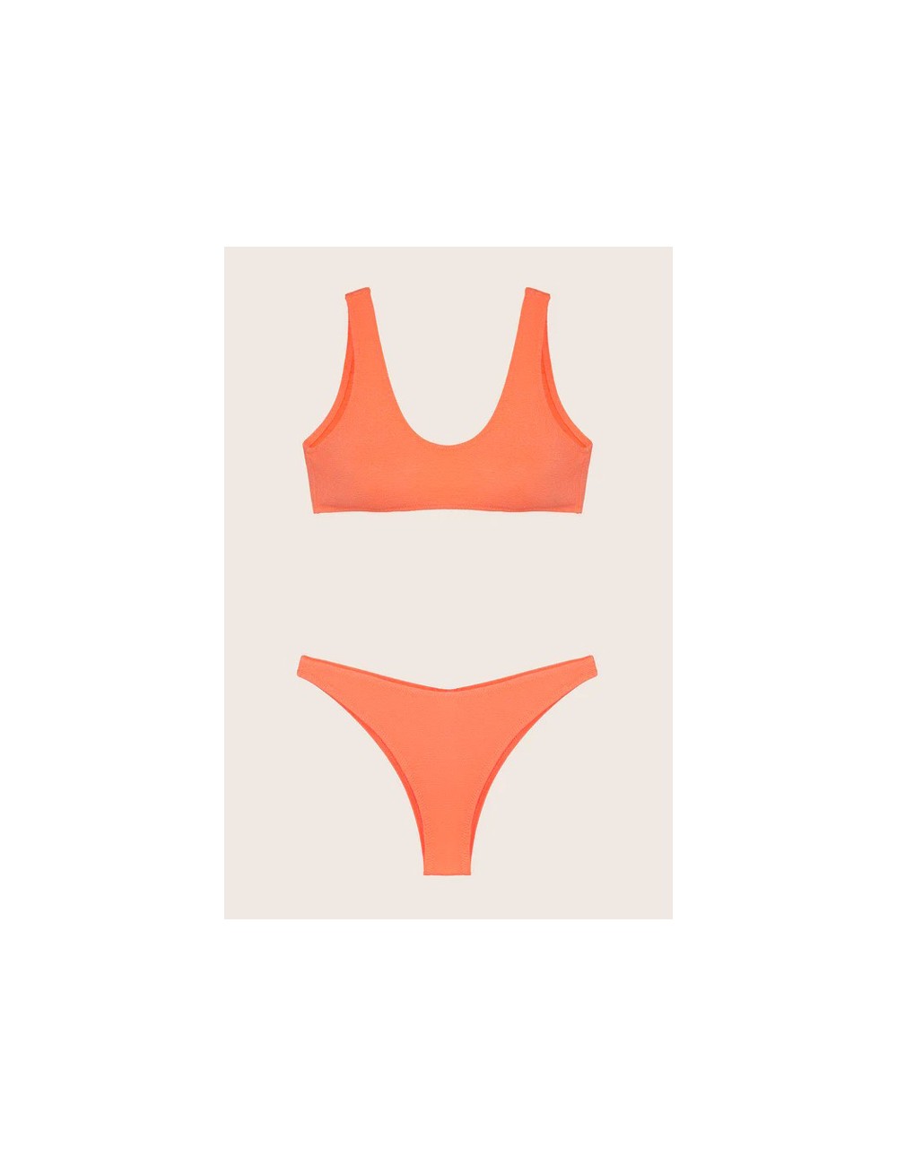 Effek - bikini top e slip americano fisso visionary dose fk24-v005fc corallo