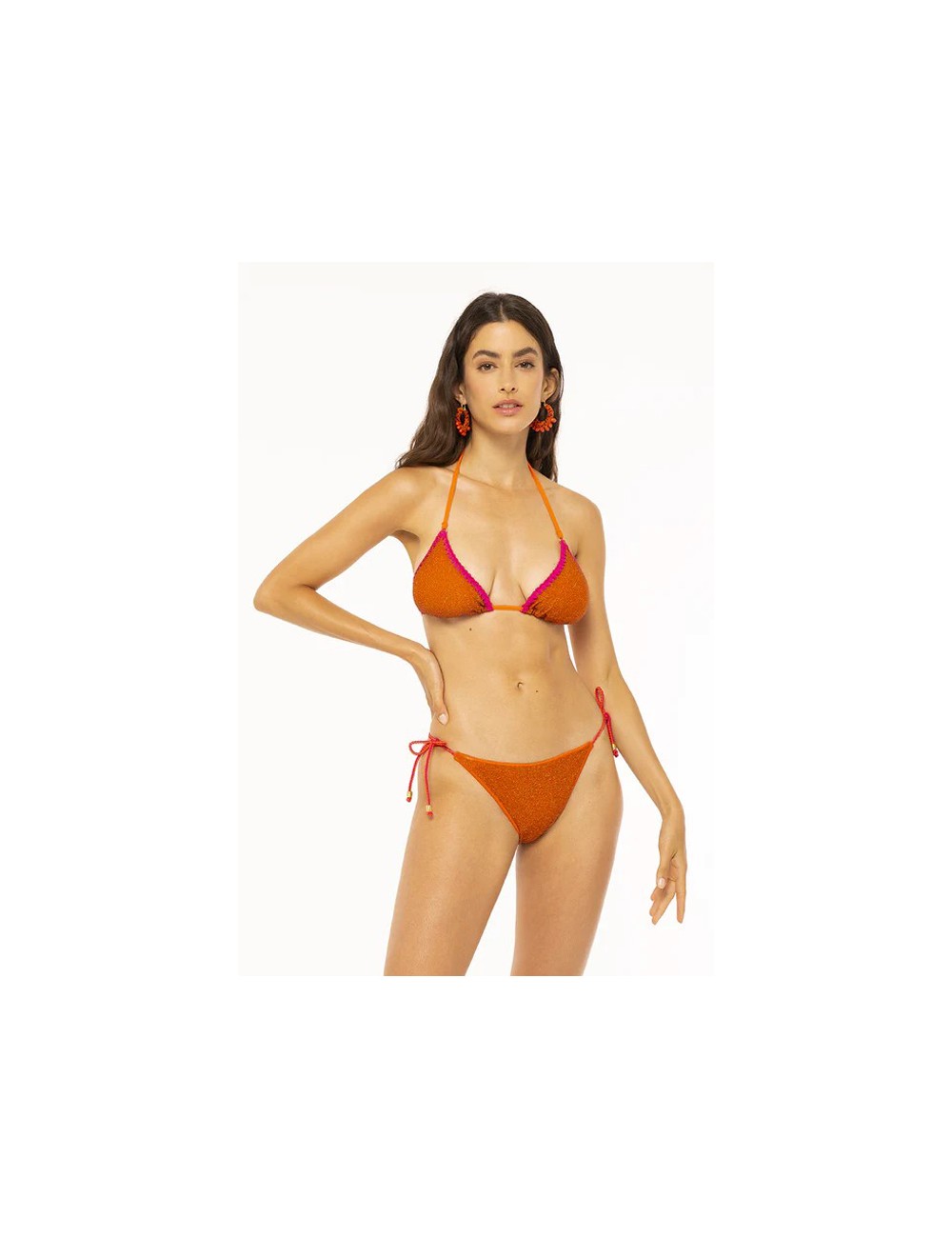 4giveness - bikini triangolo e slip laccetti must have arancione fgbw2244 030