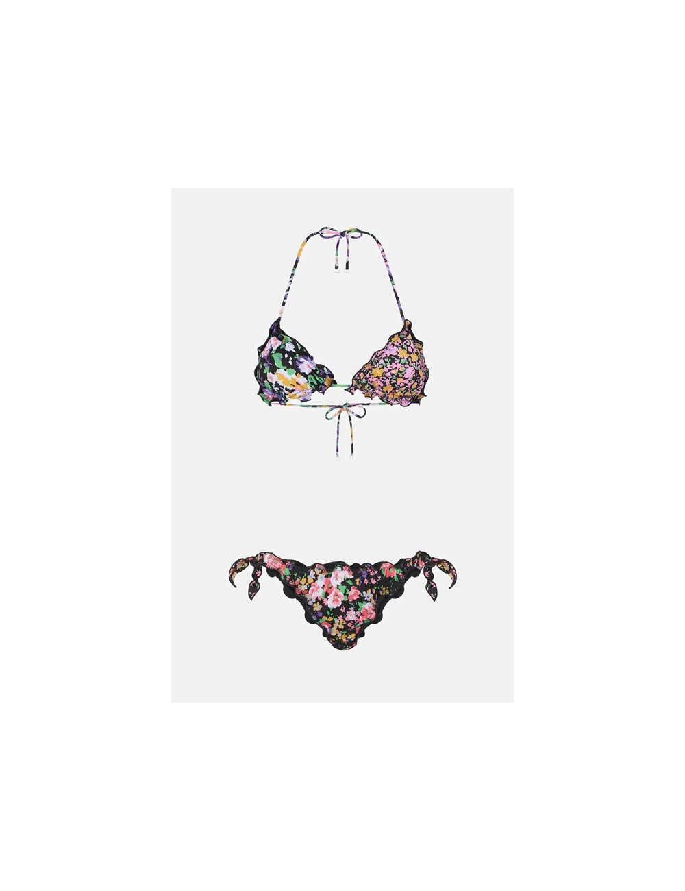 Mefui - bikini triangolo frou frou e slip nodi regolabile rife mf23-1508u