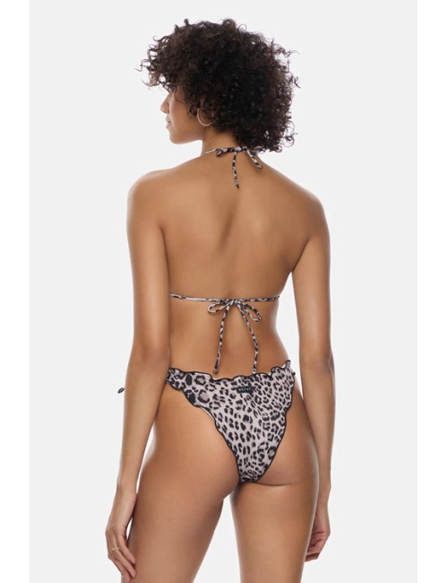 Mefui - bikini triangolo frou frou e slip nodi regolabile scrub mf23-1534u