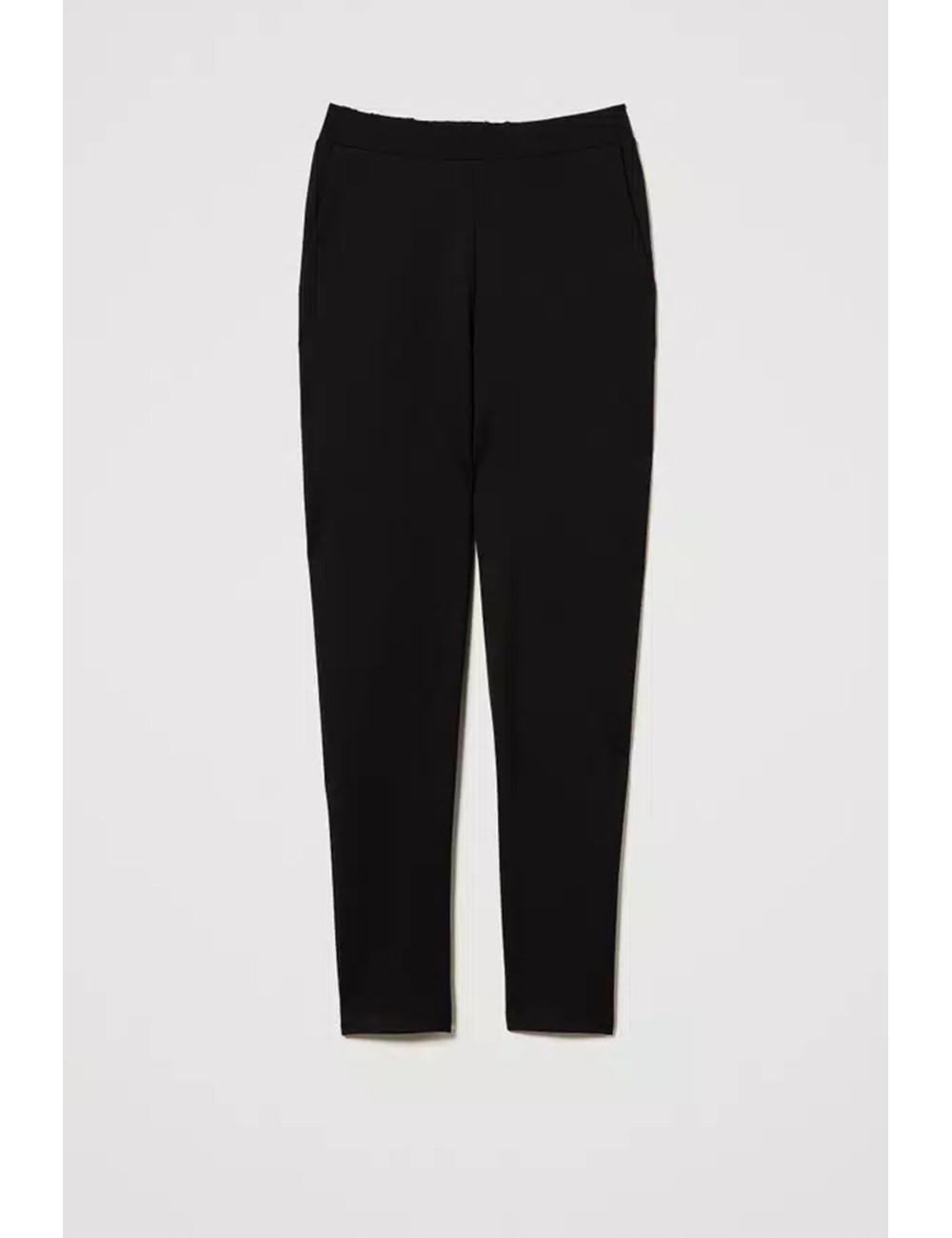 Twinset - pantaloni a sigaretta con elastico nero 242li2mdd 00006