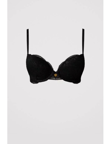 Twinset - reggiseno push-up in pizzo nero 242ll6e44 00006