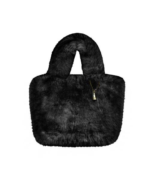 4giveness - borsa big eco pelliccia 224wac4239 110 nero