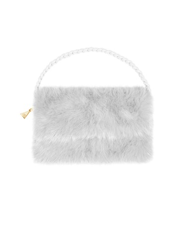 4giveness - pochette in eco pelliccia 224wac4108 003 off-white