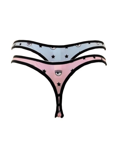 Chiaraferragni - slip perizoma bipack 4729 3226 3242 azz/rosa - 9231