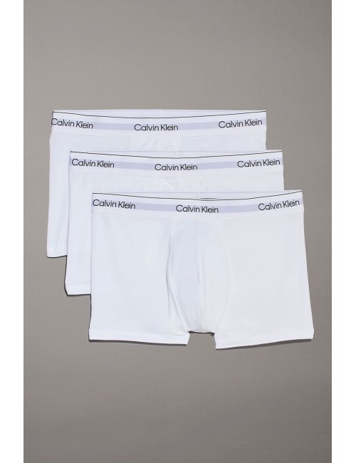 Ck - boxer aderenti in confezione da 3 - modern cotton 000nb3963a-100 bianco - 13829