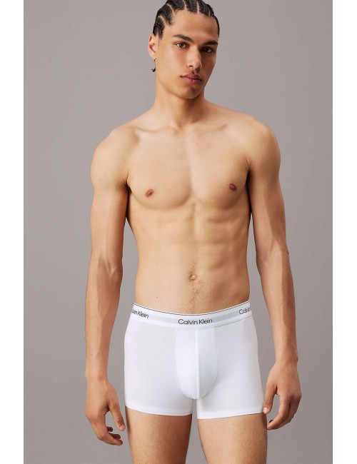 Ck - boxer aderenti in confezione da 3 - modern cotton 000nb3963a-100 bianco - 13829