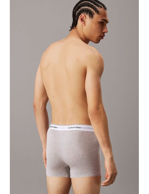 Ck - boxer aderenti in confezione da 3 - modern cotton 000nb3963a-psw  cenere, beige, nero - 13830