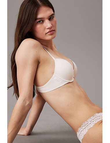 Ck - reggiseno push-up con scollo profondo - ck attraction ivory 000qf7578e-101 - 13762