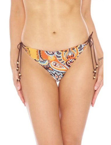 Miss bikini - bikini fascia monospalla e slip brasile laccetti con elementi oro v5008s fy0466j inma - 14057