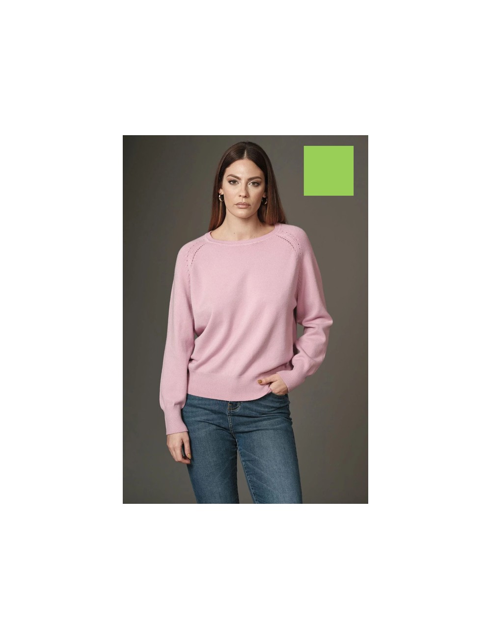 Fresh flower - maglia girocollo ff209 pistacchio - 12434