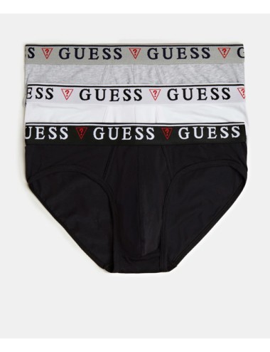 Guess - slip uomo 3packs u97g00 jr003 nero bianco grigio - 9289